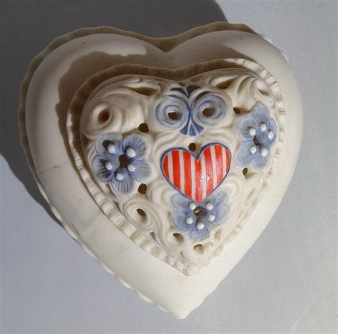 Cybis Vintage Cybis Porcelain Stars and Stripes Heart-Shaped Lidded from barkusfarm on Ruby Lane