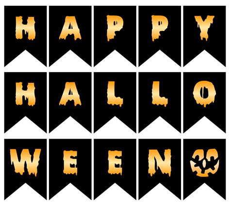 Happy Halloween Banner - 15 Free PDF Printables | Printablee