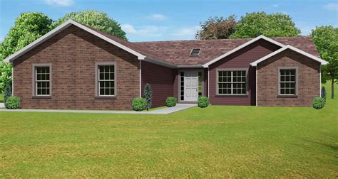 Brick Ranch House Plan D67-1586 : The House Plan Site