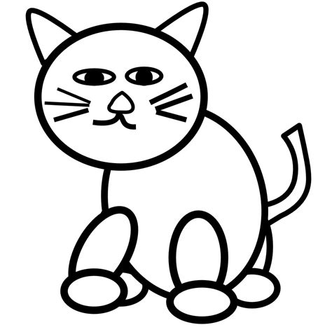 Cat Black and White Clipart - High-Quality Images for Free