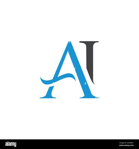 Initial letter ai or ia logo vector design template Stock Vector Image ...