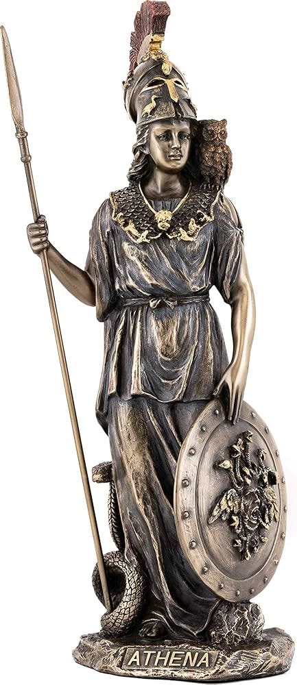 Athena Goddess Statue, Gold Athena, Athena Sculpture, Athena Figurine, Minerva Statue, Olympian ...