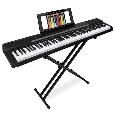 Best Choice Products 88-Key Digital Piano Set with Weighted Keys, Sustain Pedal, and Stand ...