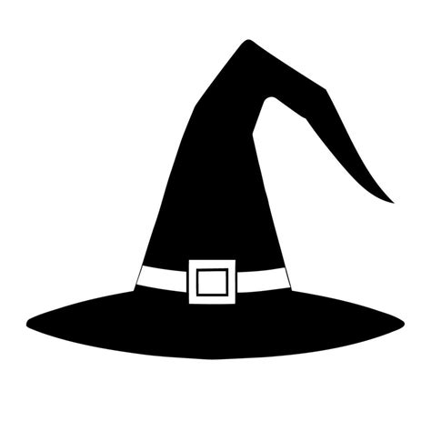 Cartoon Halloween witch hat silhouette. vector illustration 27668023 Vector Art at Vecteezy