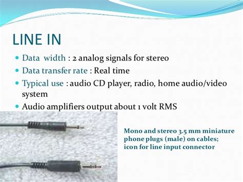 Input output ports and connectors