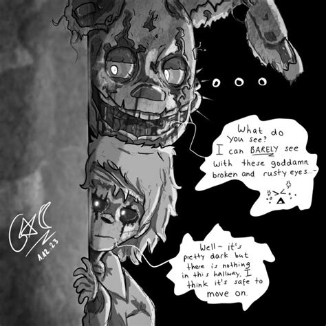 Springchael Afton on Tumblr: Michael Afton and Springtrap having some Father and Son moment ...