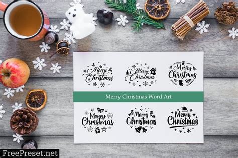 Christmas Prints Design Bundle, Christmas Word Art N4D255V