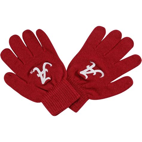 Alabama Crimson Tide Youth Basic Knit Gloves - Crimson - Unique Alabama Stuff