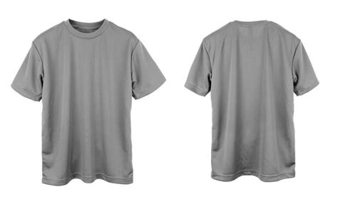 Gray T Shirt Front And Back