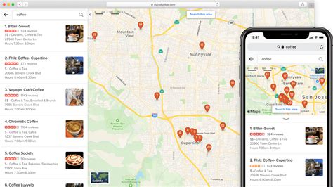 DuckDuckGo expands its maps UI with a few familiar features