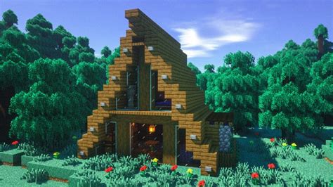 A Simple A-Frame House | Minecraft house designs, Minecraft medieval house, Minecraft houses