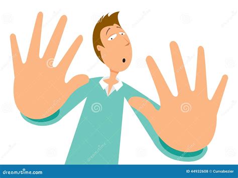 Man Frigthened And Saying No Stock Vector - Image: 44932608