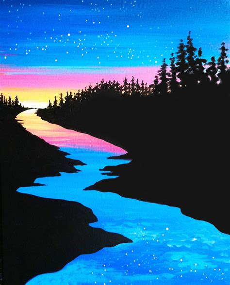 Night Sky Oil Pastel Drawing Sunset ~ Night Sky Oil Pastel Scenery Drawing Easy | Boddeswasusi