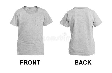 Gray T Shirt Front And Back