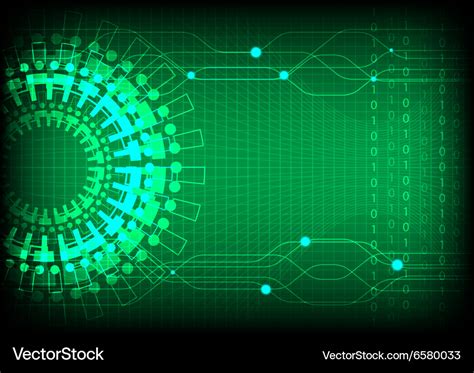 Green Technology Number Background Royalty Free Vector Image