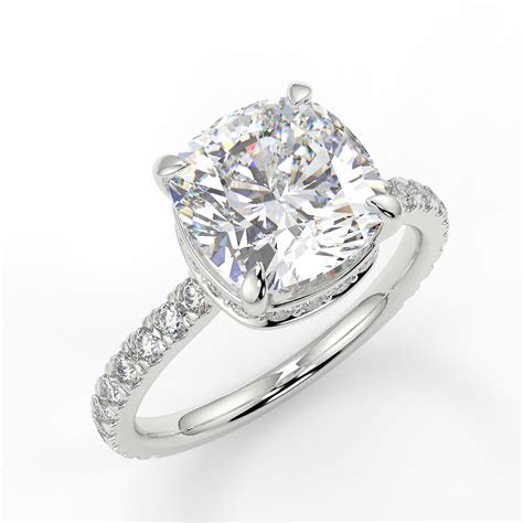 Cushion Cut Lab Created Diamond Engagement Rings – Moissanites by Livia