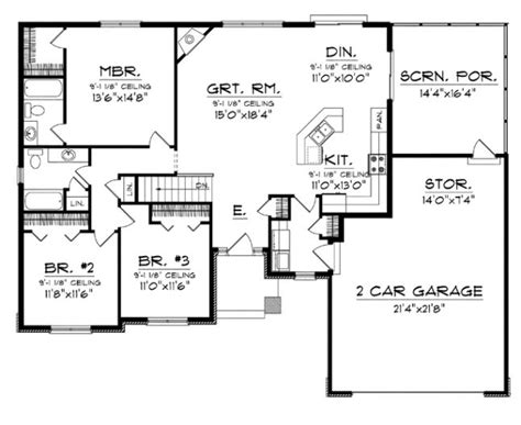 One Story Open Concept House Floor Plans / There are 52 open floor plans for sale on etsy, and ...