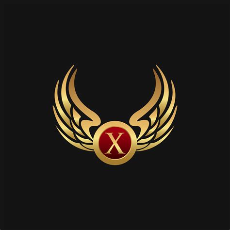 Luxury Letter X Emblem Wings logo design concept template 611413 Vector Art at Vecteezy