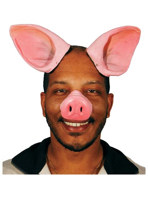 Pig Adult Costume Ears Headband & Nose Set - Walmart.com - Walmart.com