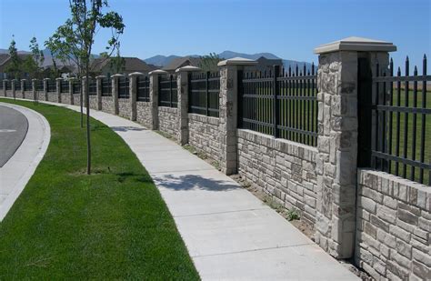 Privacy Fencing - Concrete Walls with Realistic Stone Texture and Color | Brick fence, Fence ...