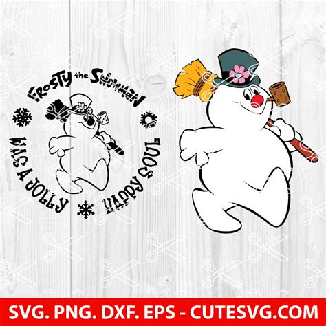 Frosty The Snowman SVG Bundle, Christmas Snowman Face SVG