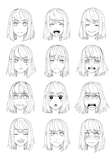 Kaori's Expressions by MaggieSoup.deviantart.com on @deviantART | Рисунки лица, Уроки рисования ...