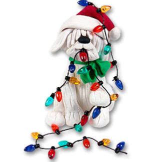 Christmas Dog with Lights Ornament - Happy Holidayware