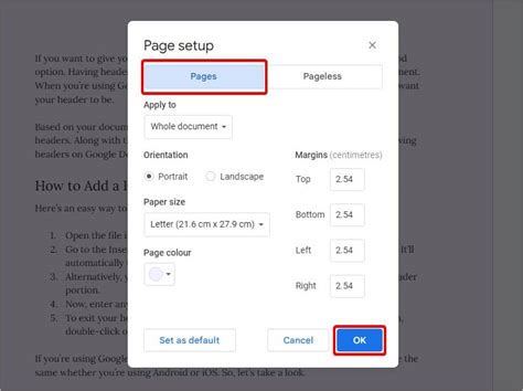 How to Add a Header in Google Docs