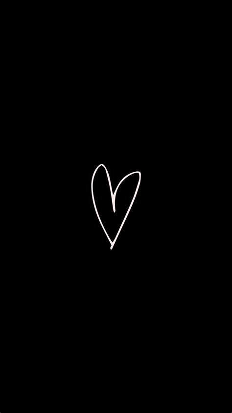 Minimal Black Aesthetic Wallpaper with Heart Design | Black aesthetic wallpaper, Black aesthetic ...