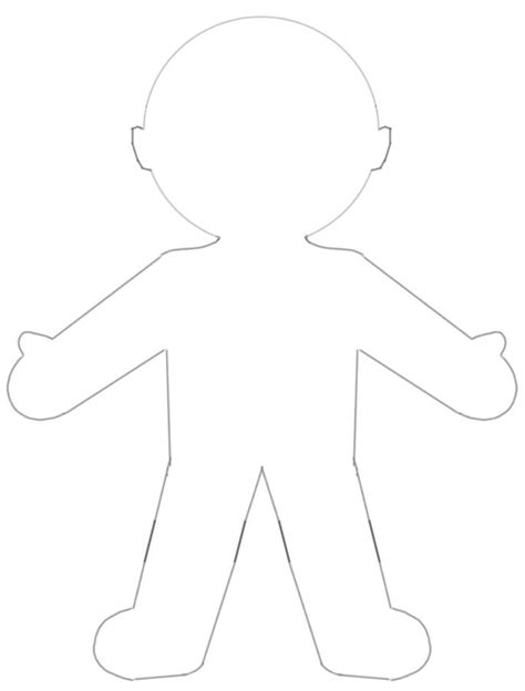 5 Best Images of Large Printable Paper Doll Template - Blank Paper Doll Template, Gingerbread ...