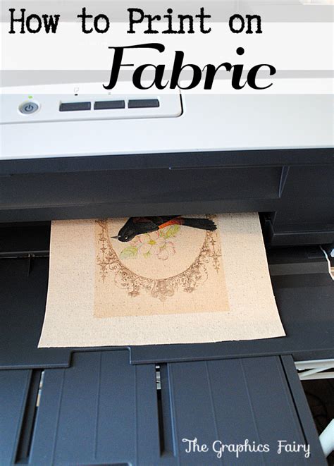 How to Print on Fabric - Freezer Paper Method - The Graphics Fairy