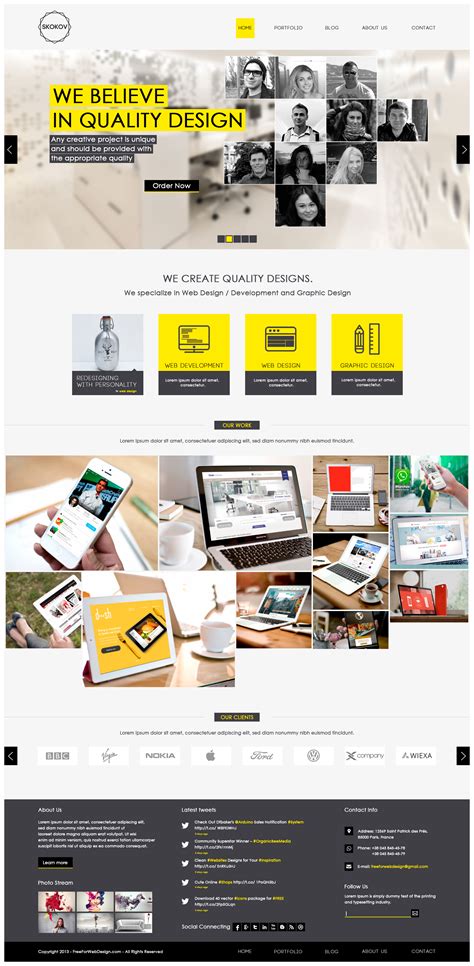 Graphic Design Website Templates Free Download - eagledot