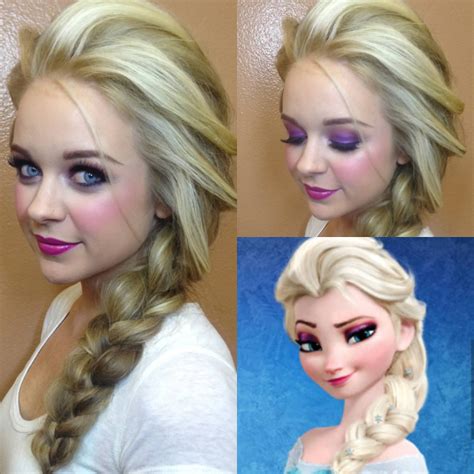 Elsa *frozen* Hair by Allie Makeup by Chelsea Pagnini #frozen #elsa #disney | Elsa hair, Elsa ...