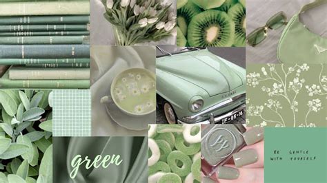 Aesthetic Collage Sage Green Wallpapers Free Download