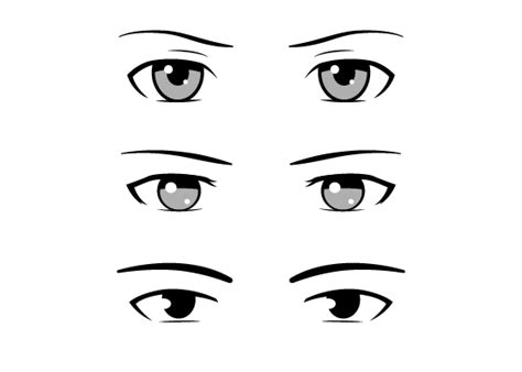 Different Style Male Anime & Manga Eyes Drawing Guide - AnimeOutline