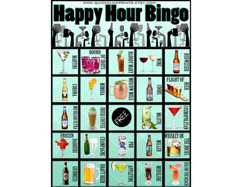 Big Bar Bingo -30 Cards -Pub Crawl Bingo -People Watching | Printable Bingo Cards