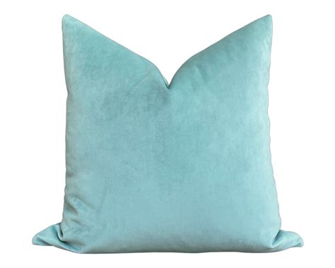 BLISS Velvet Pillow Cover Aqua Aqua Velvet Decorative Pillow Velvet Pillow Pillow Cover Aqua ...