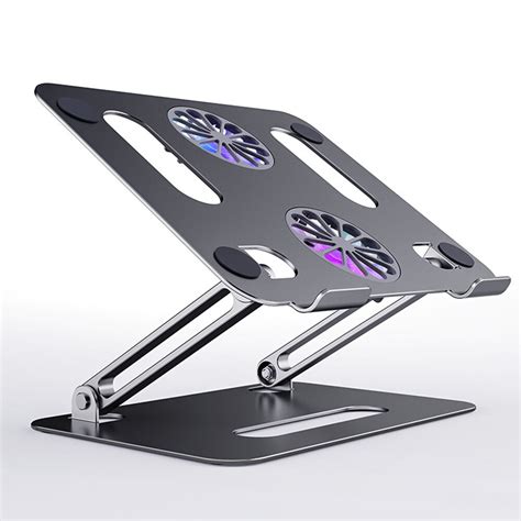 Aluminum Alloy Laptop Stand Tablet Stand Laptop Cooling Pads with Cooling Fans for Up to 17.3 ...