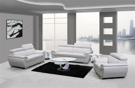 Naples White Leather Sofa Collection - Las Vegas Furniture Store | Modern Home Furniture ...