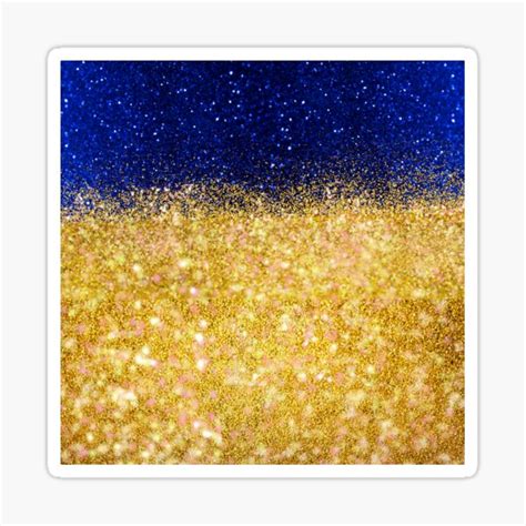 "Sparkling Royal Blue and Shimmering Gold Glitter " Sticker for Sale by bestsellingart | Redbubble