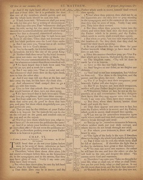 Antique Bible Page - Matthew 5:44-45 | Knick of Time