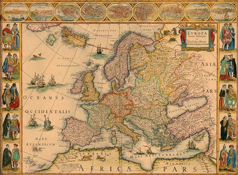 1920x1080 resolution | brown and green floral area rug, map, 17th century, Europe, world map HD ...