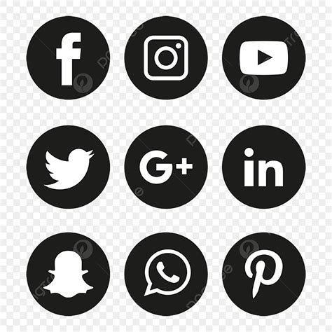 Social Media Logo Vector Art PNG, Social Media Icons Set Logo Vector Illustrator Free Logo ...