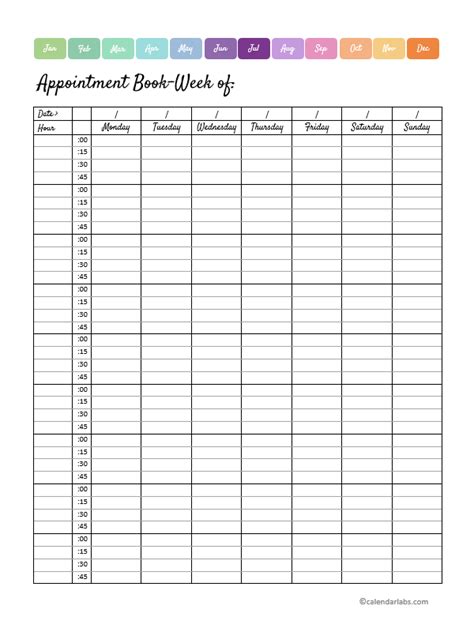 2024 Weekly Appointment Calendar Printable - Free Printable Templates