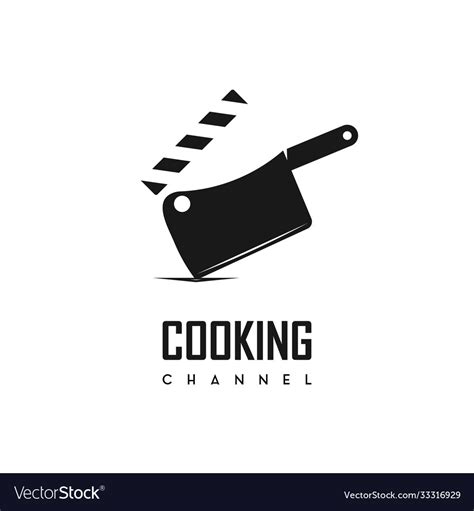 Cooking channel logo Royalty Free Vector Image