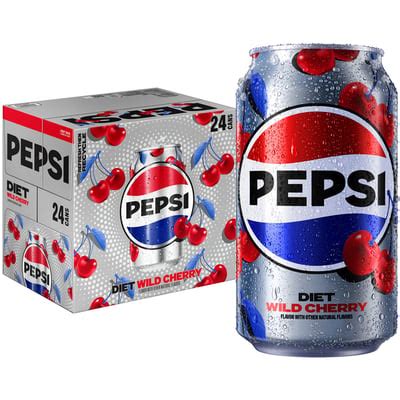 Pepsi - Pepsi, Wild Cherry Diet - Diet Wild Cherry Soda Cherry Cola 12 Fl Oz 24 Count (24 count ...