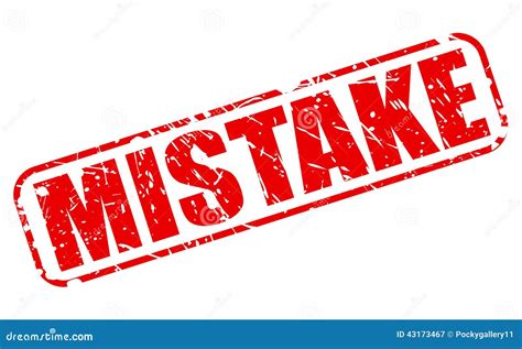 Mistake Red Stamp Text Stock Vector - Image: 43173467