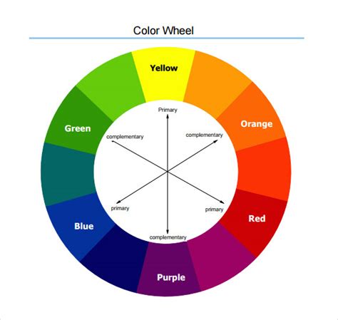 FREE 7+ Sample Color Wheel Chart Templates in PDF | MS Word