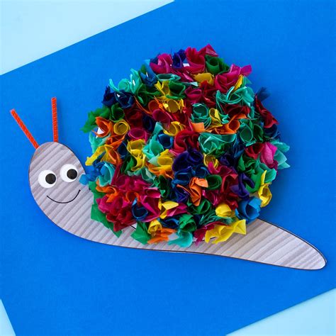 Tissue Paper Snail Craft