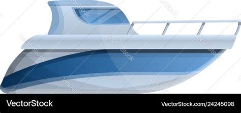 Motor boat icon cartoon style Royalty Free Vector Image